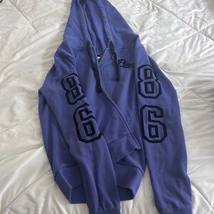 Purple Hoodie with Black Accents